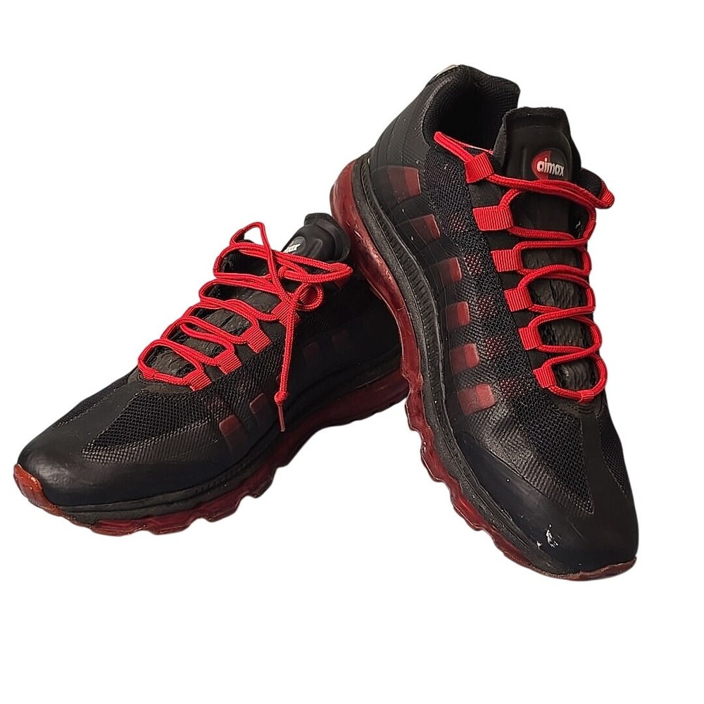 Nike Air Max 95 Black Sport Red 511307-061 Men's Size 10.5 Shoes